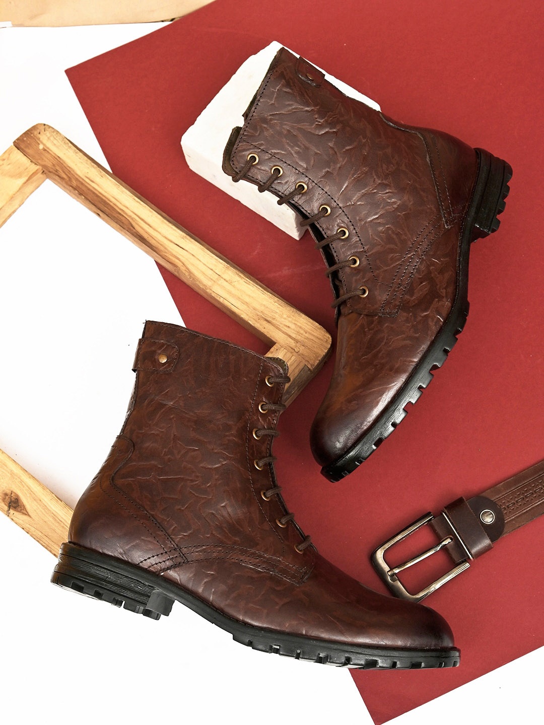 

Hirels Men Leather Boots, Brown