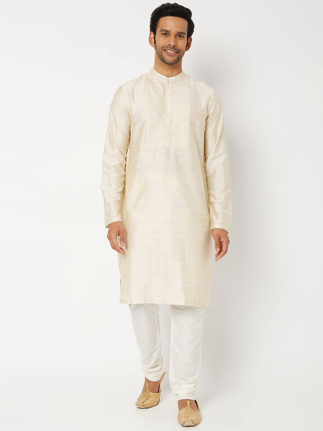

Ethnicity Men Beige Kurta