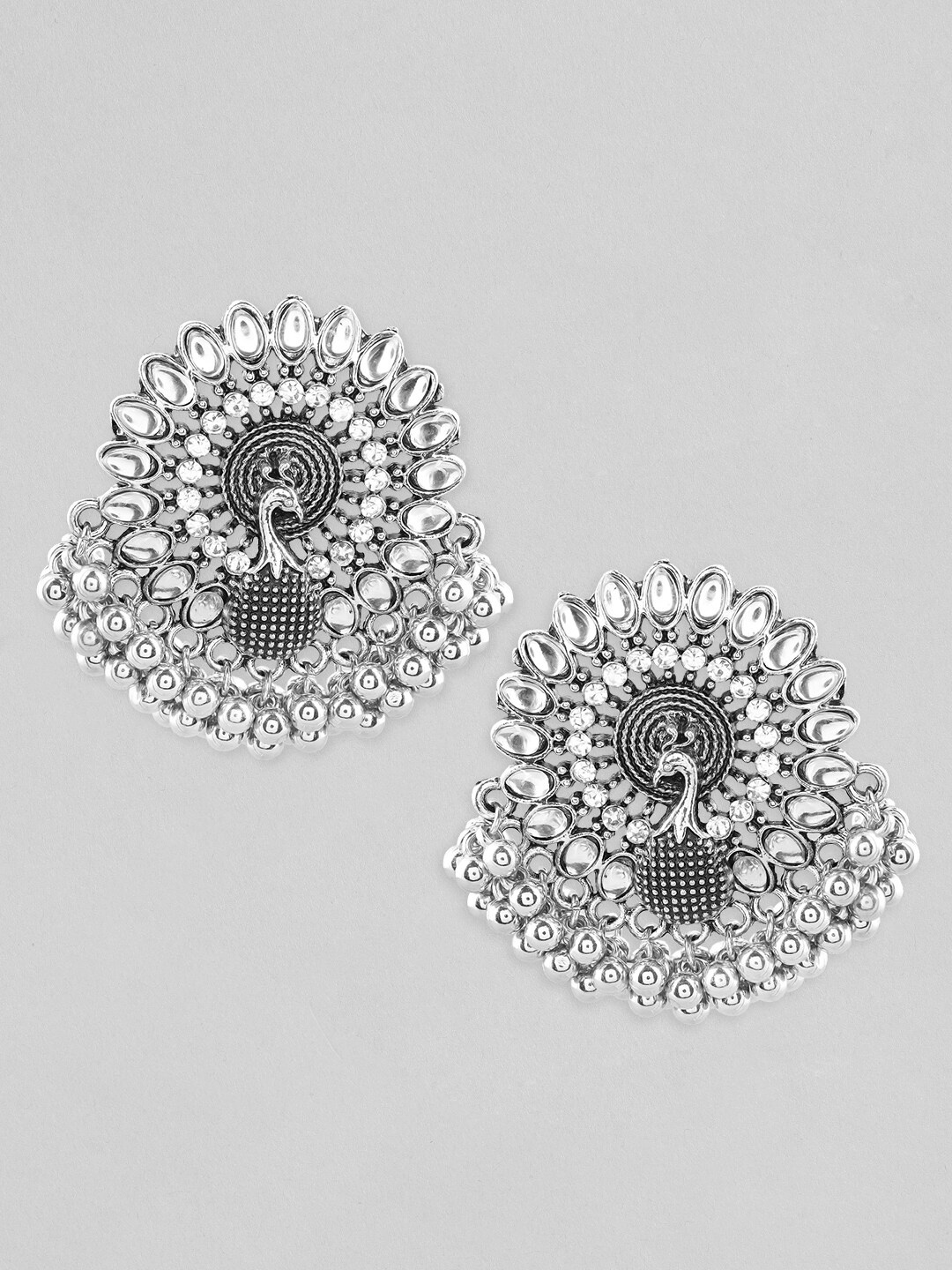 

Rubans Woman Silver-Toned Contemporary Studs Earrings