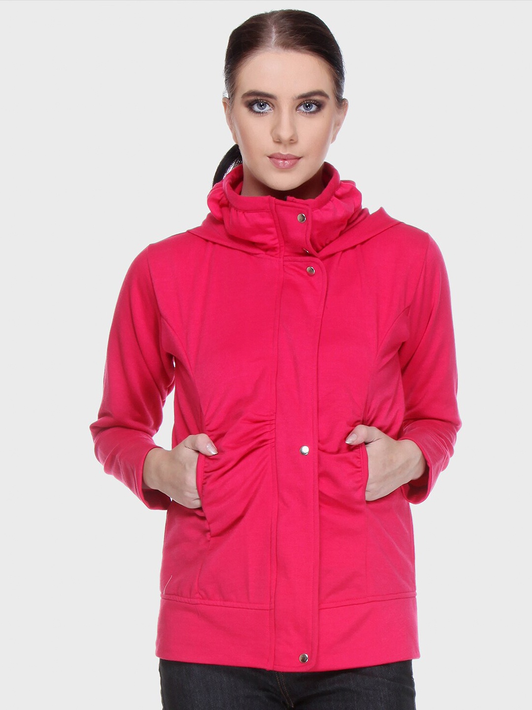 

TEEMOODS Women Hooded Fleece Sweatshirt, Fuchsia