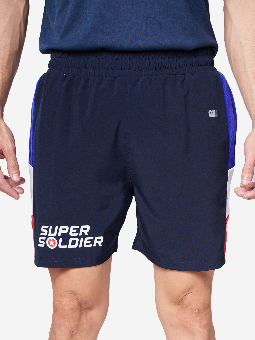 

The Souled Store Men Navy Blue Running Cotton Sports Shorts