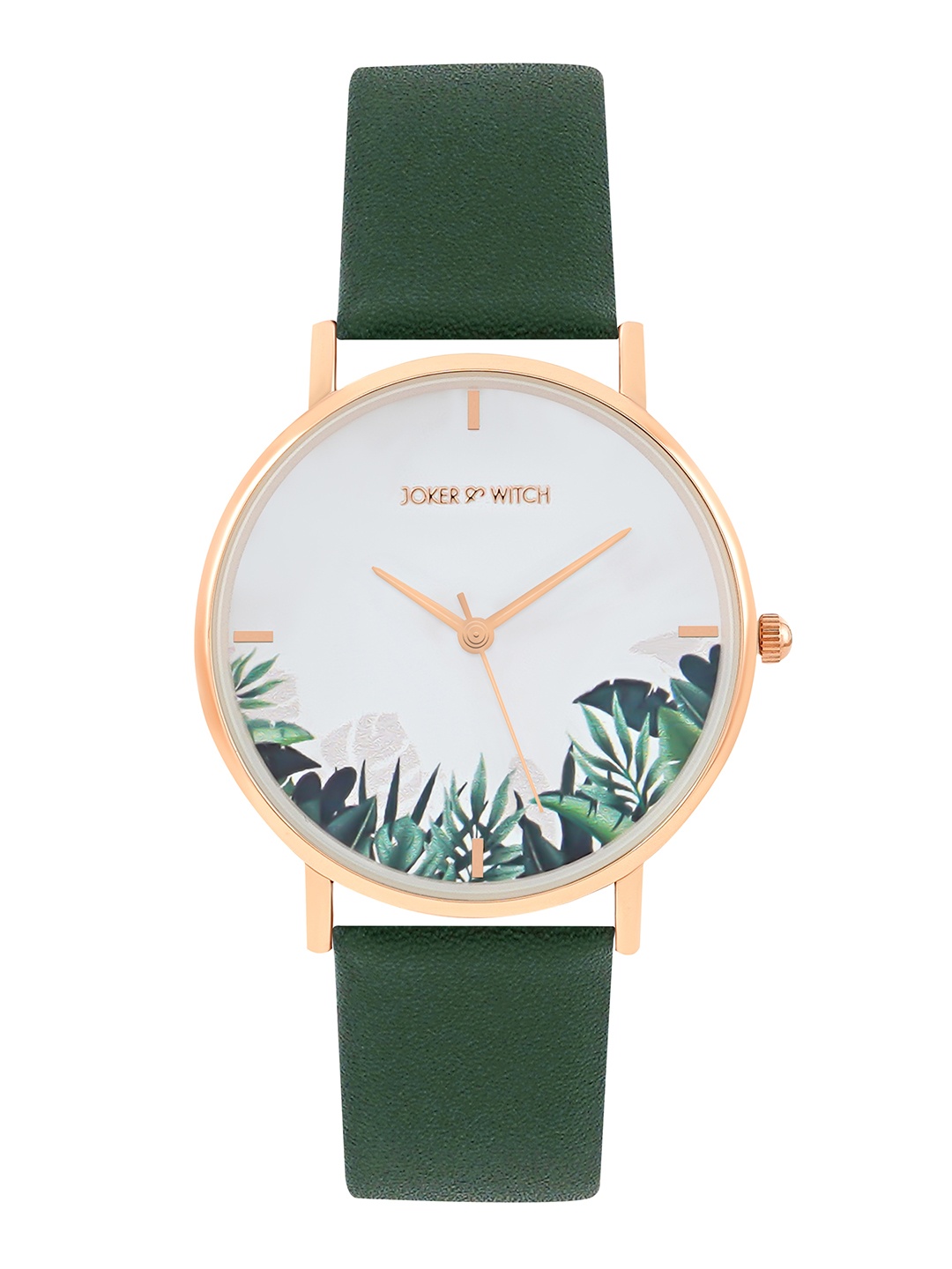 

JOKER & WITCH Women White Printed Dial & Green Synthetic Straps Analogue Watch