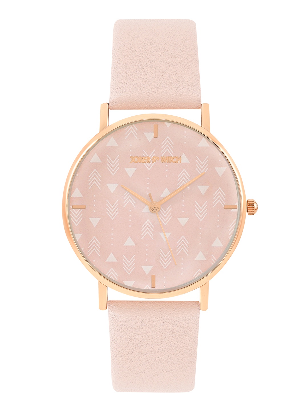 

JOKER & WITCH Women Pink Printed Dial & Beige Synthetic Straps Analogue Watch-AMWW610