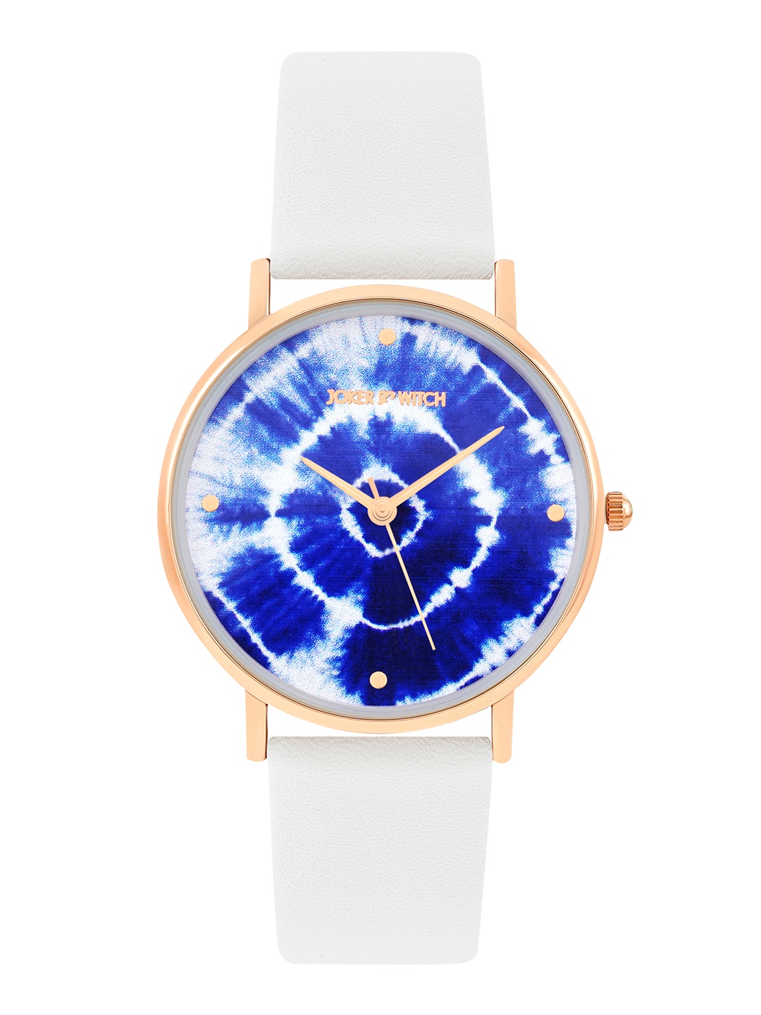 

JOKER & WITCH Women Blue Embellished Dial & White Synthetic Straps Analogue Watch