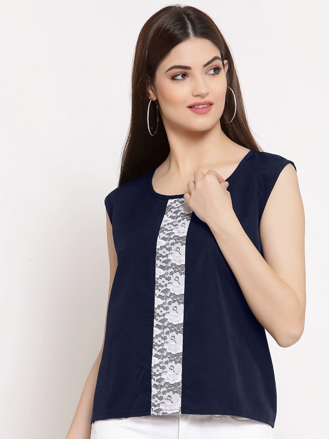 

PATRORNA Women Blue Print Top