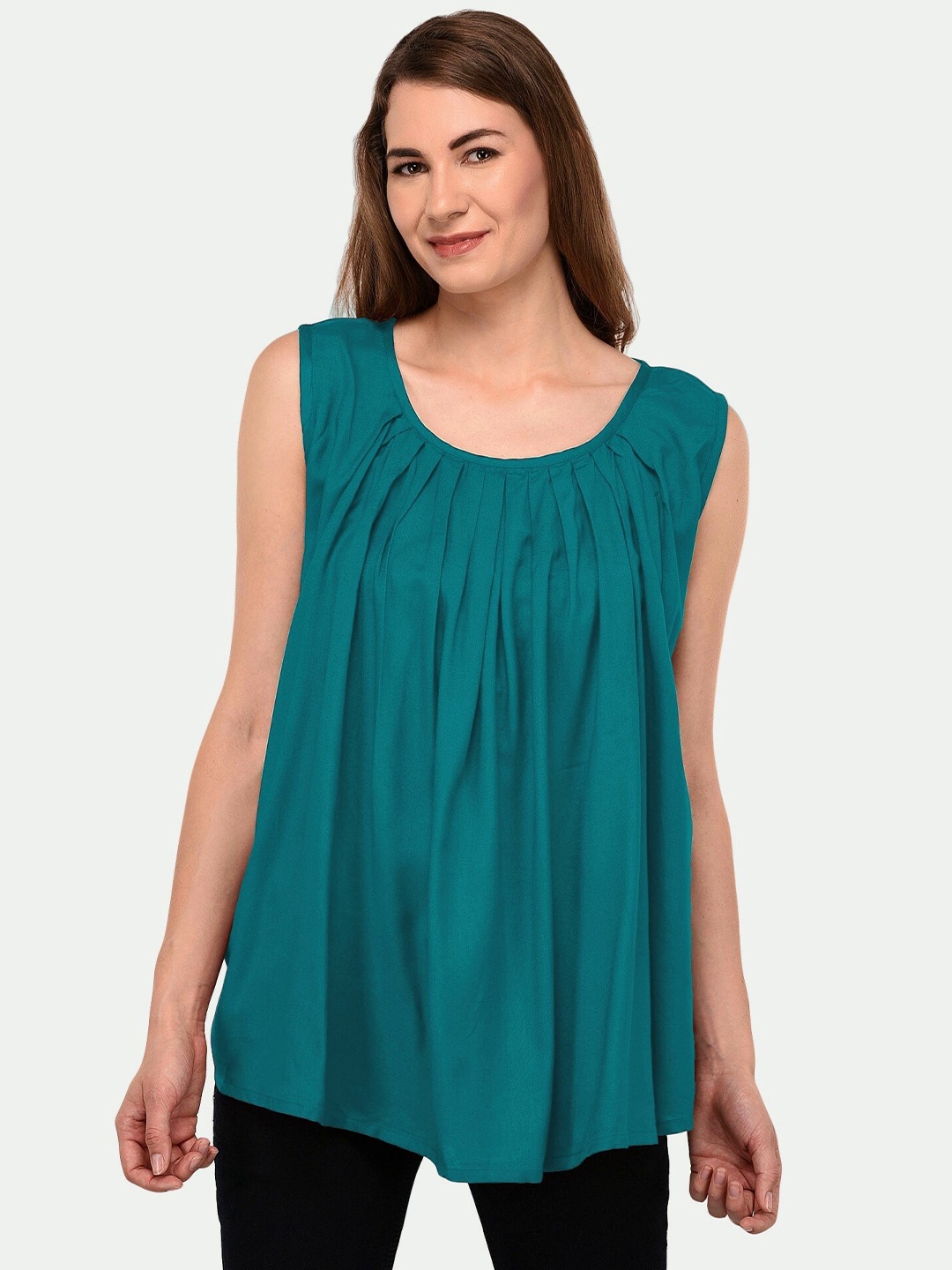 

PATRORNA Women Green Top