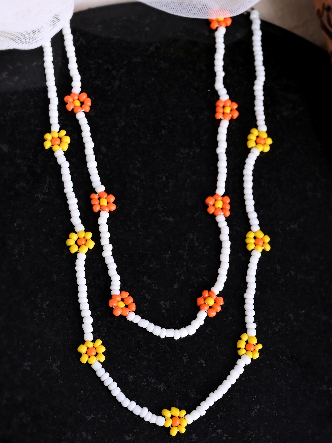 

AQUASTREET Women White & Yellow Handcrafted Necklace