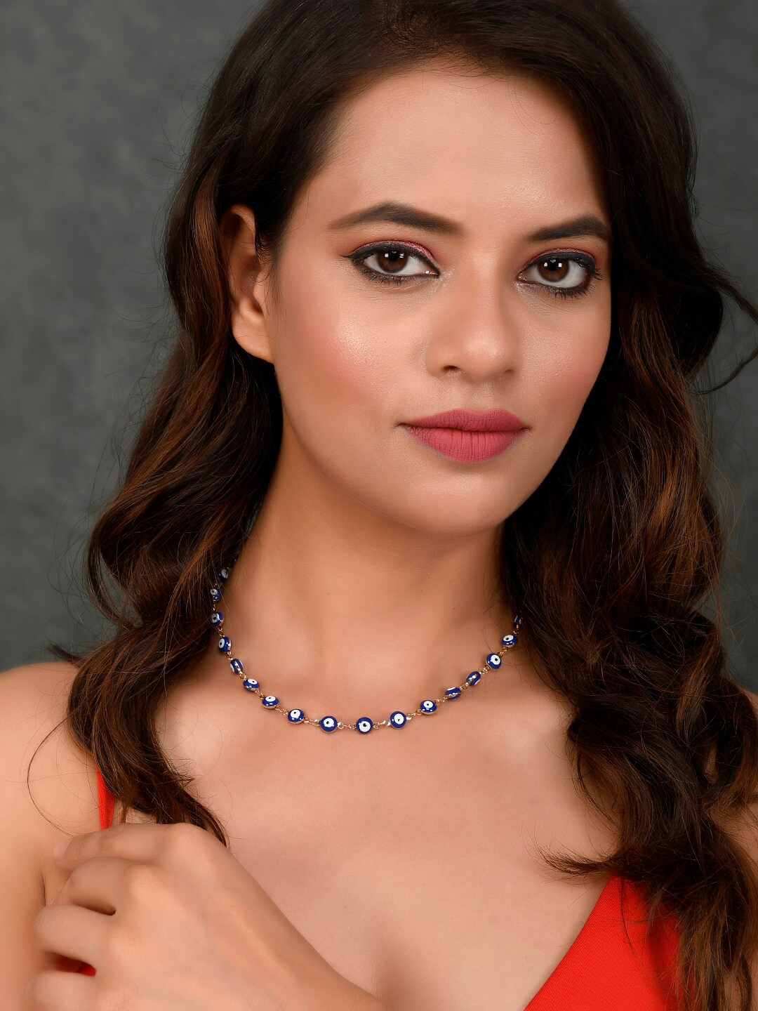 

AQUASTREET Women Gold-Toned & Blue Gold-Plated Necklace