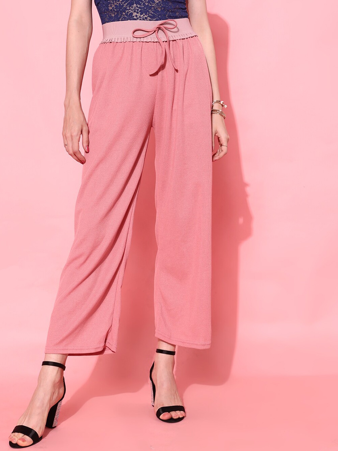 

STREET 9 Women Pink Solid Trousers
