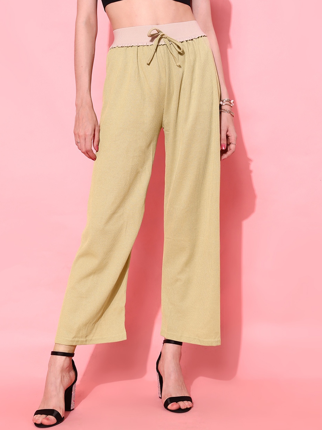 

STREET 9 BASICS Women Beige Solid Trousers