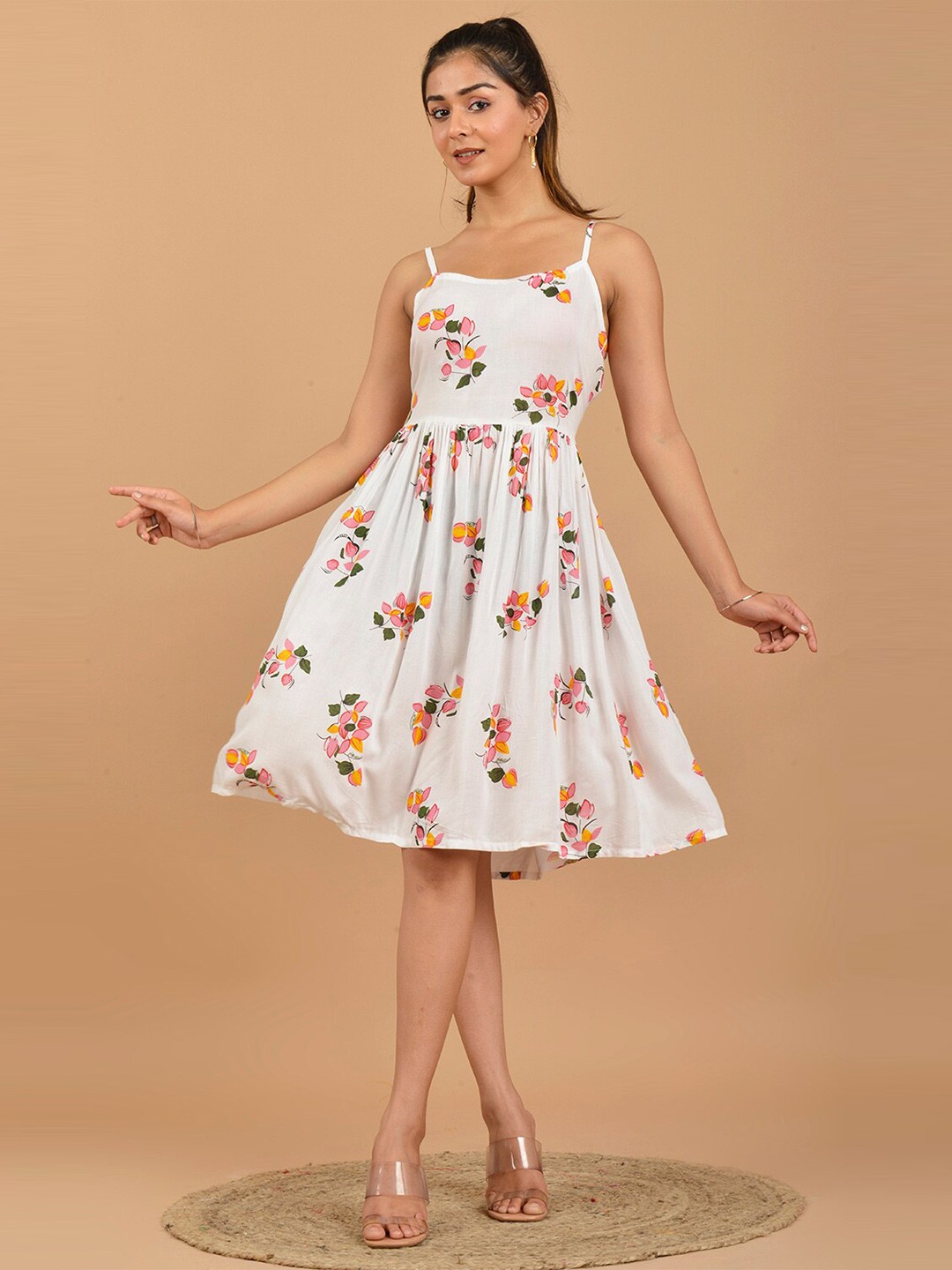 

PINKVILLE JAIPUR White Floral Dress