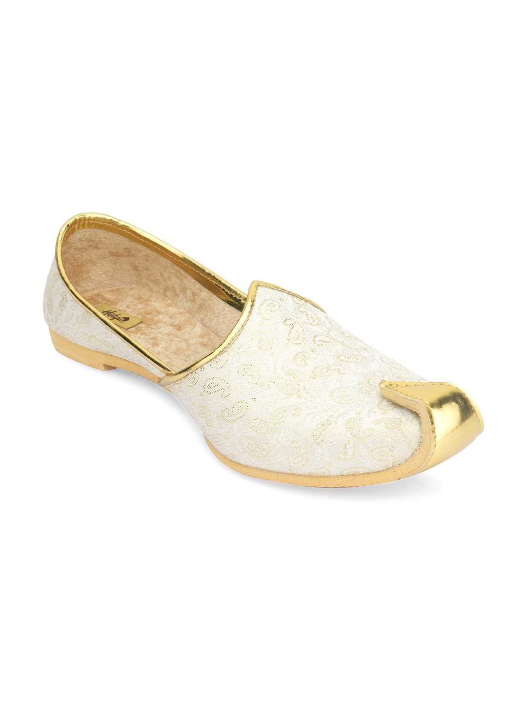

Hulya Men White Woven Design Mojaris