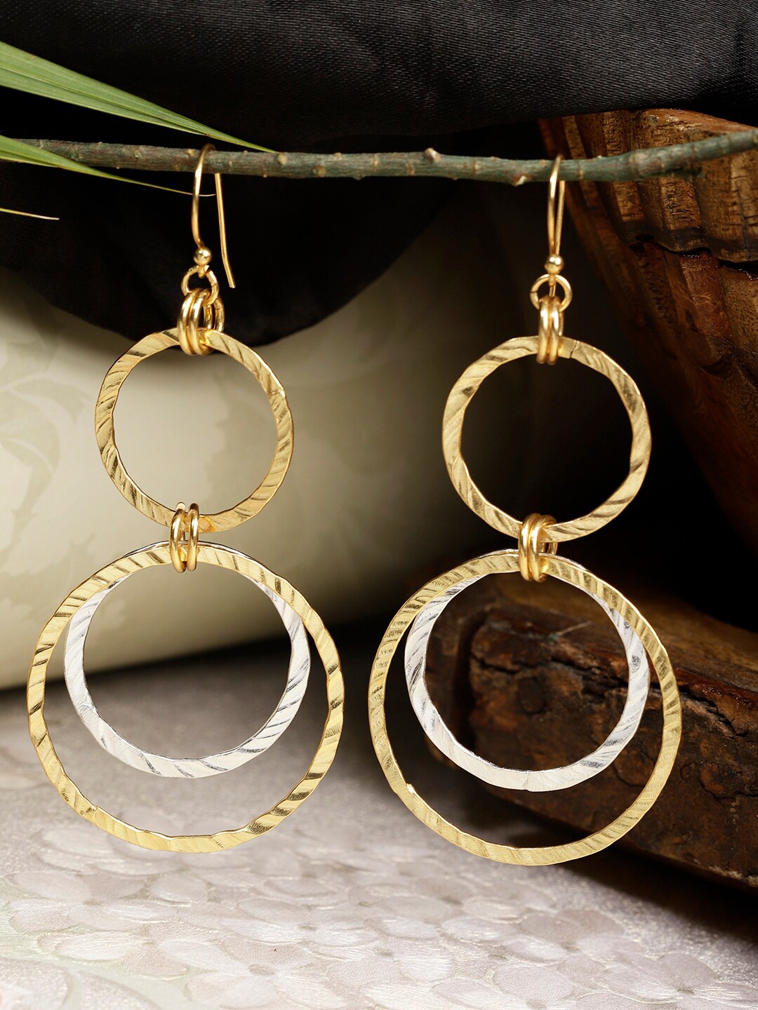 

Berserk Gold-Plated Contemporary Drop Earrings