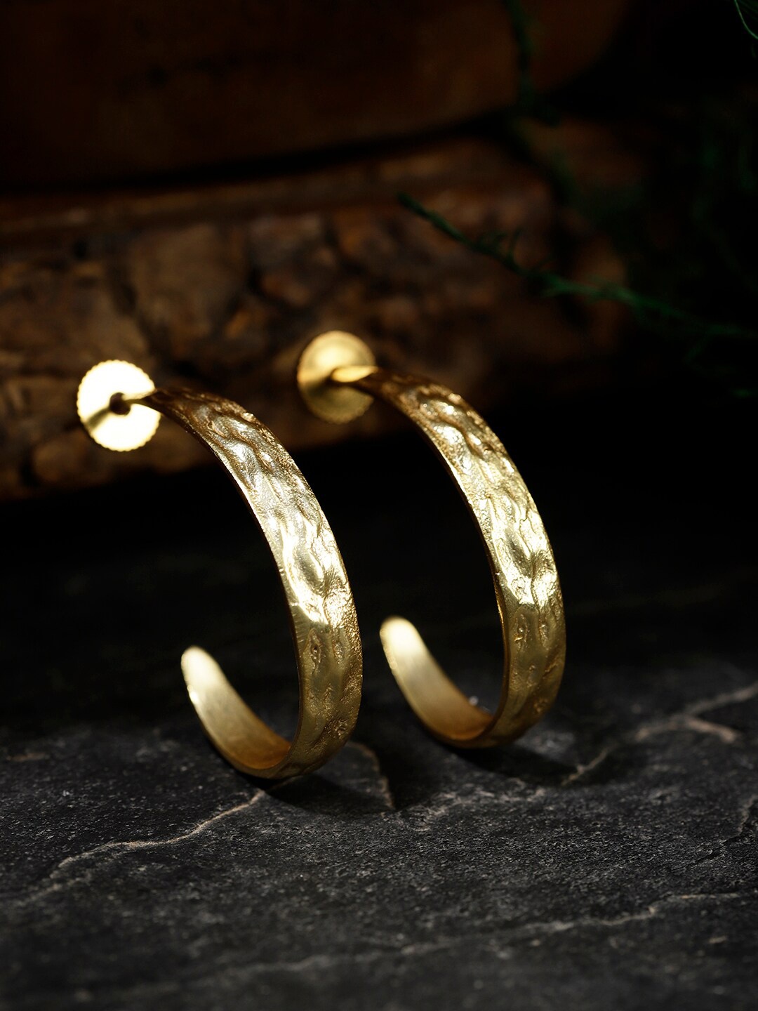 

Berserk Women Gold-Toned Classic Half Hoop Earrings