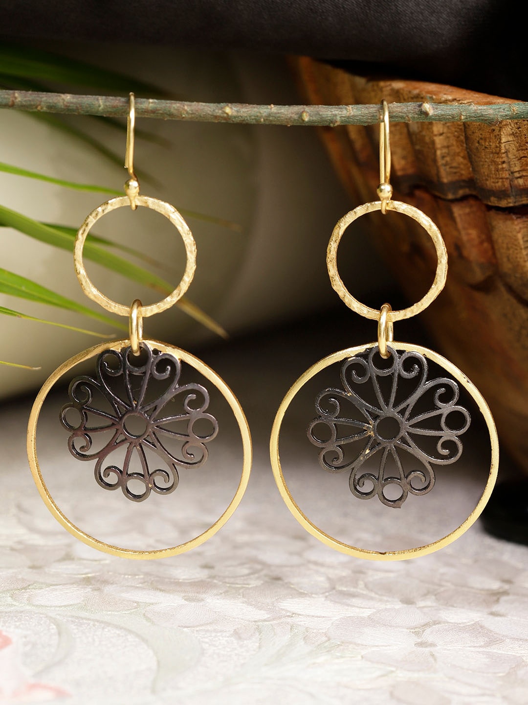 

Berserk Gold-Plated Contemporary Drop Earrings