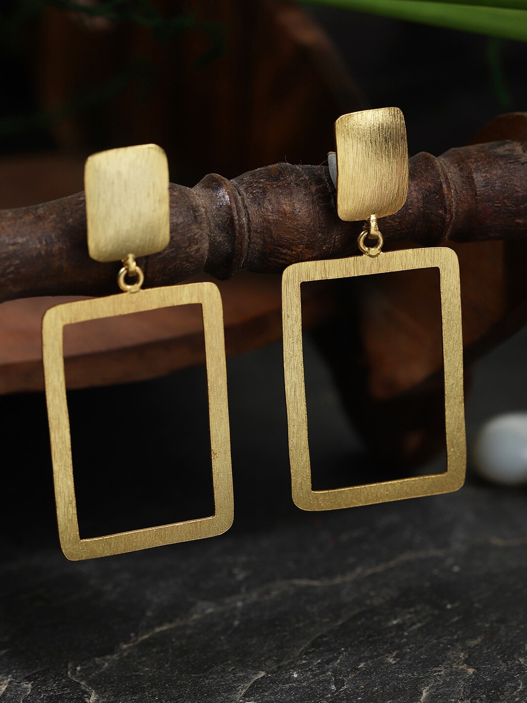 

Berserk Gold-Toned Geometric Drop Earrings