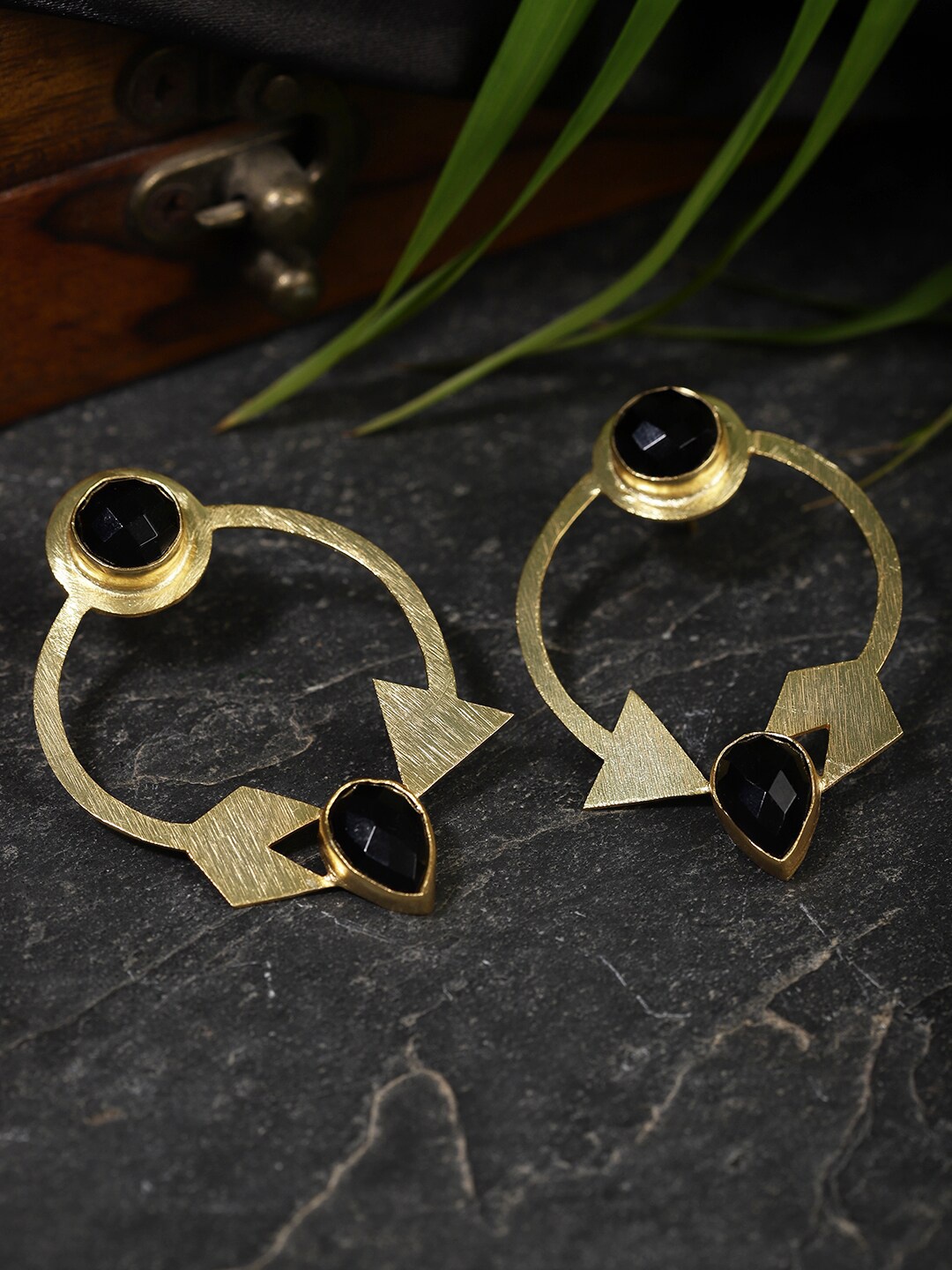 

Berserk Gold-Plated Contemporary Drop Earrings