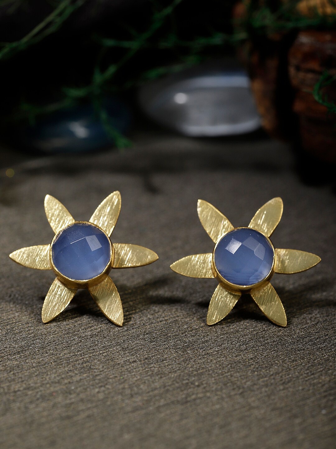 

Berserk Gold-Plated & Blue Classic Studs Earrings