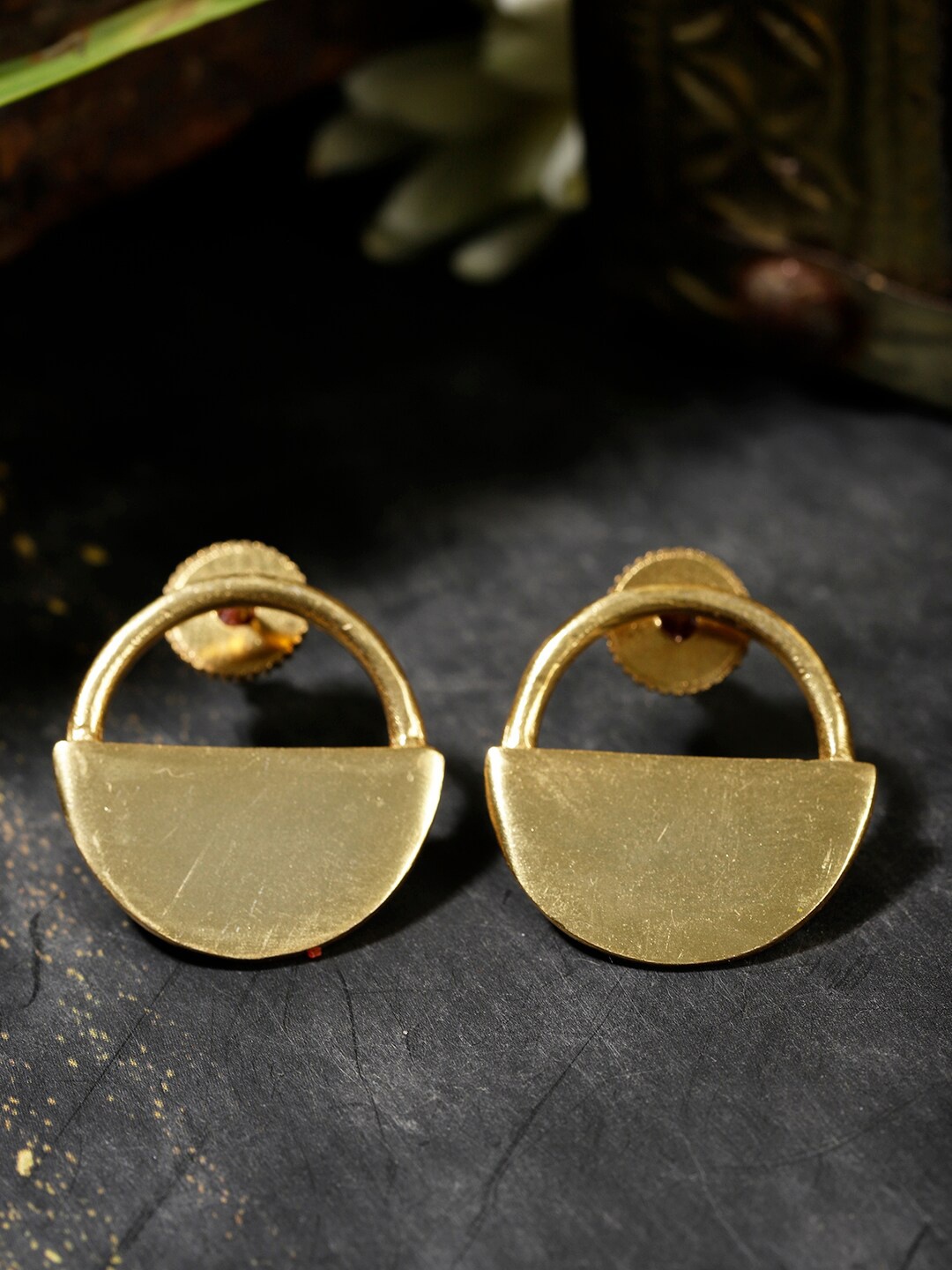 

Berserk Gold-Plated Contemporary Stud Earrings