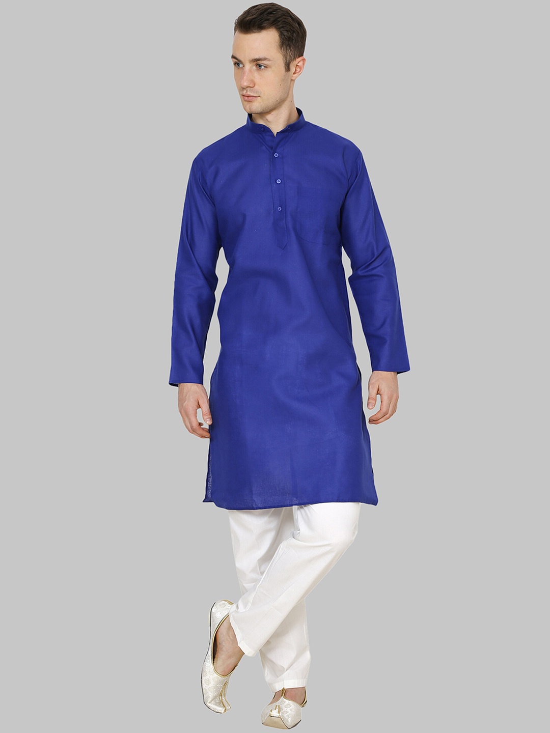 

ROYAL KURTA Men Blue Kurta with Pyjamas
