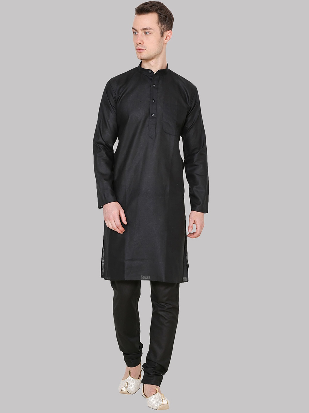 

ROYAL KURTA Men Black Kurta with Pyjamas