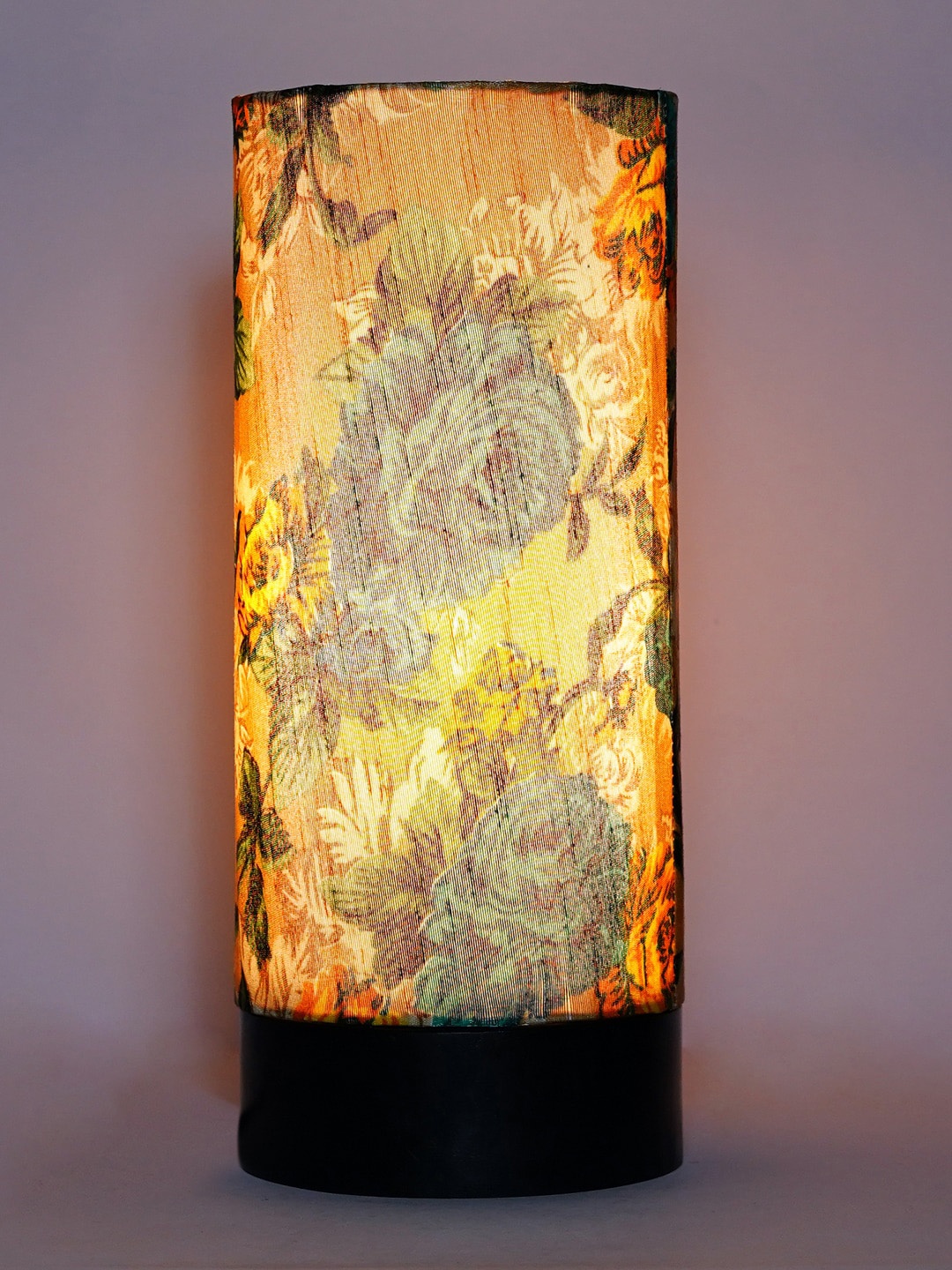 Foziq Brown Printed Wooden Table Lamps