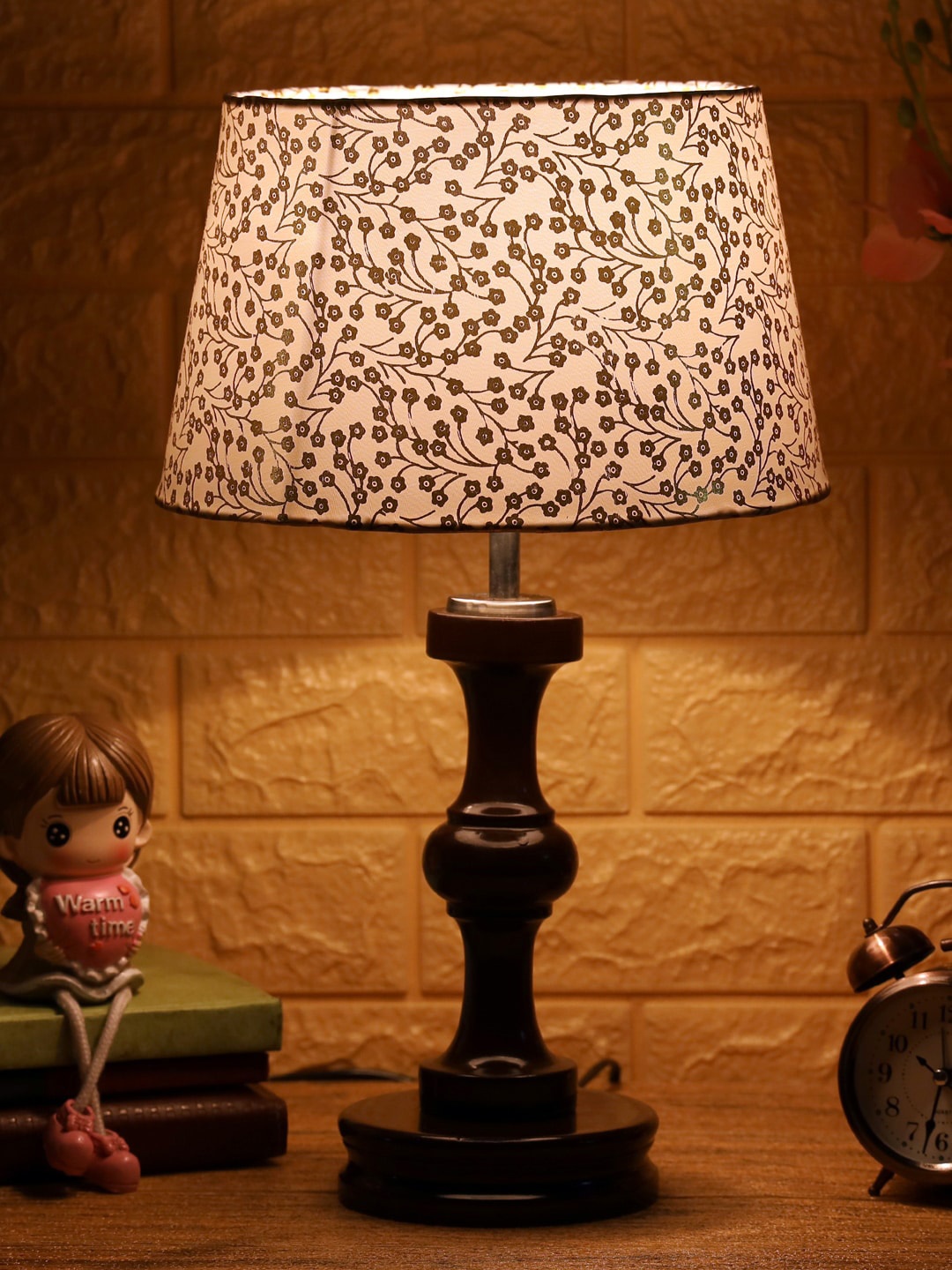 

Foziq Brown Printed Wooden Table Lamps