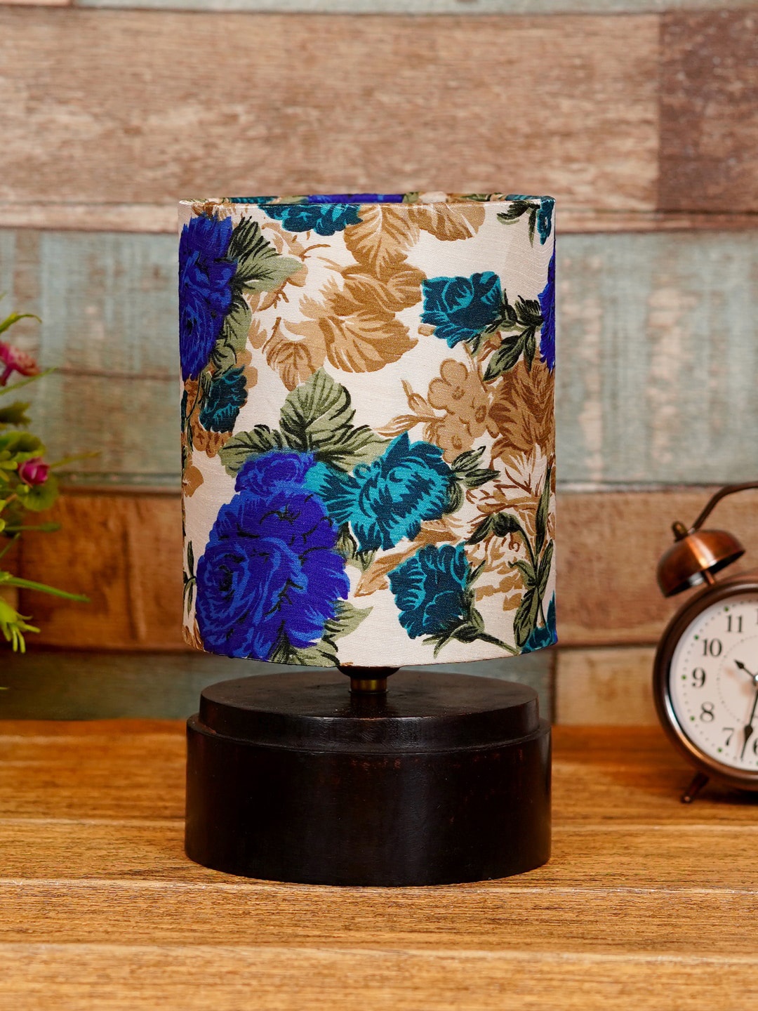 Foziq Brown Printed Table Lamp