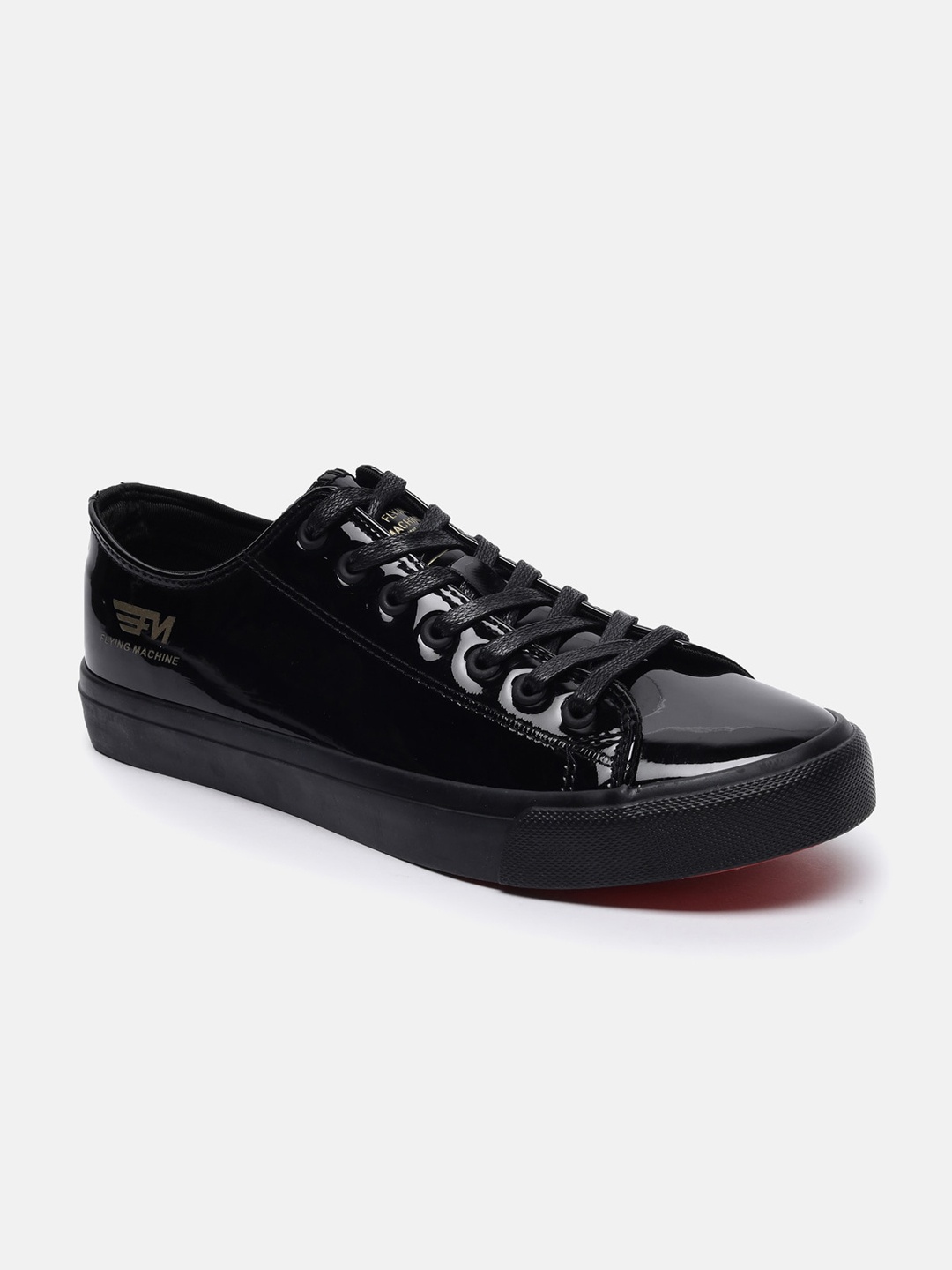 

Flying Machine Men PU Sneakers, Black