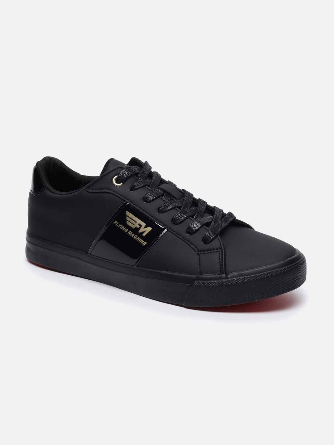 

Flying Machine Men Black PU Sneakers
