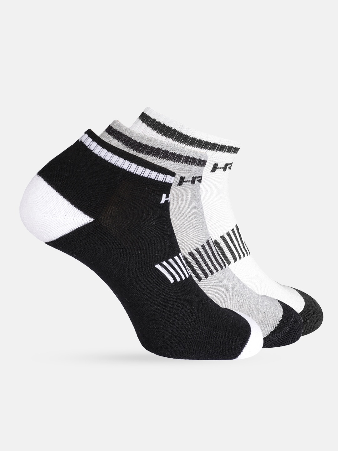 

HRX by Hrithik Roshan Men Pack of 3 Ankle Length Socks, White