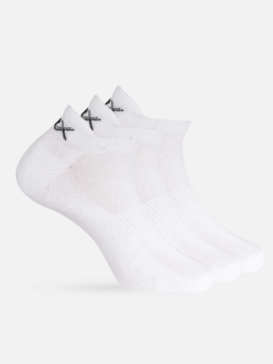 

HRX by Hrithik Roshan Men Pack of 3 Patterened Ankle Length Socks, White