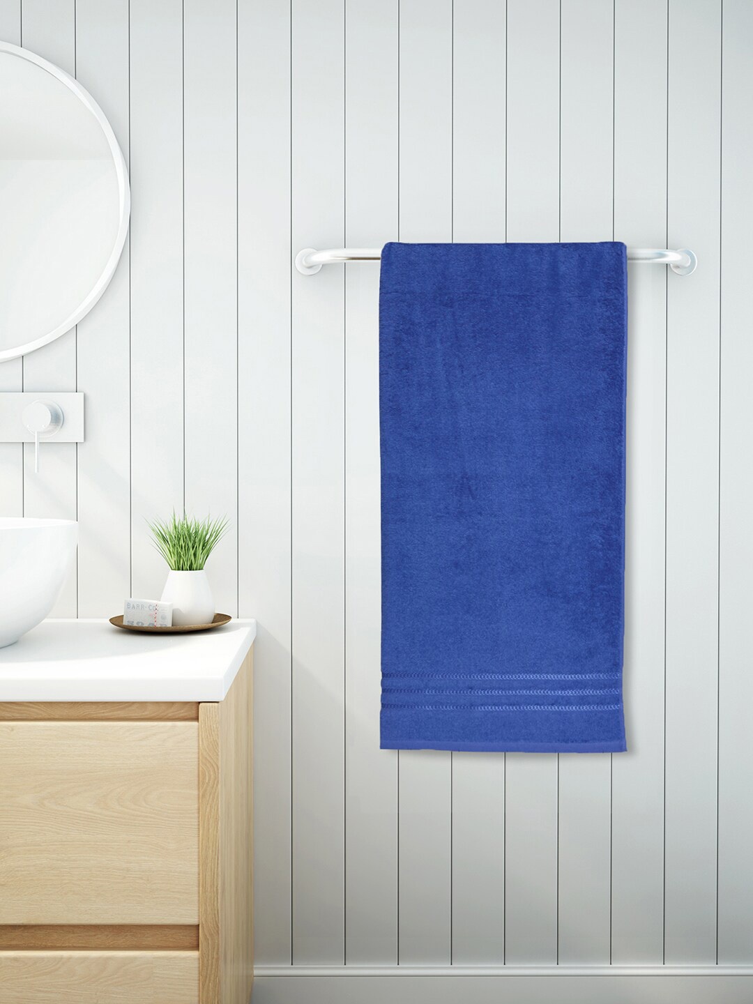 

Welspun Dark Blue Solid 380 GSM Cotton Bath Towel