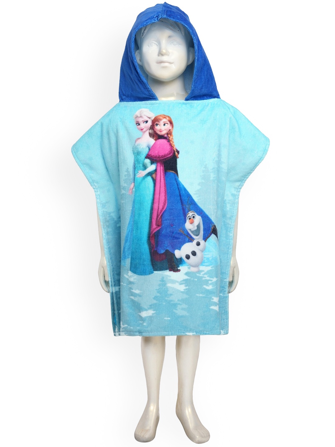 

SPACES Blue Printed Bath Robe Poncho