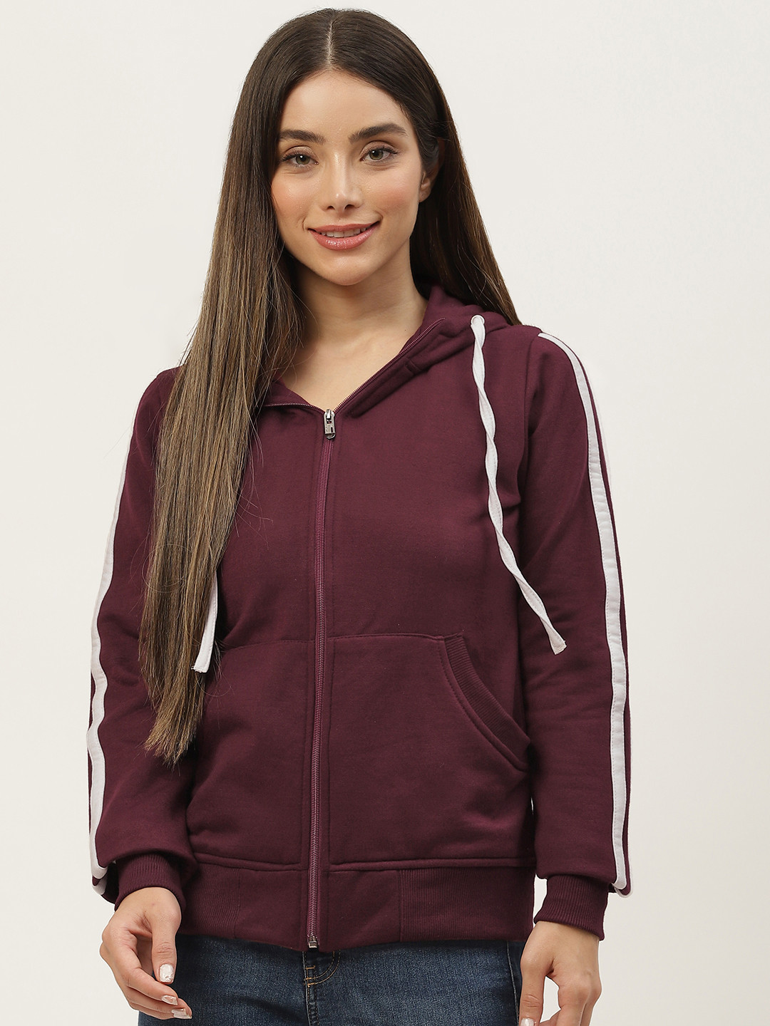 

Alsace Lorraine Paris Women Burgundy Hooded Sweatshirt