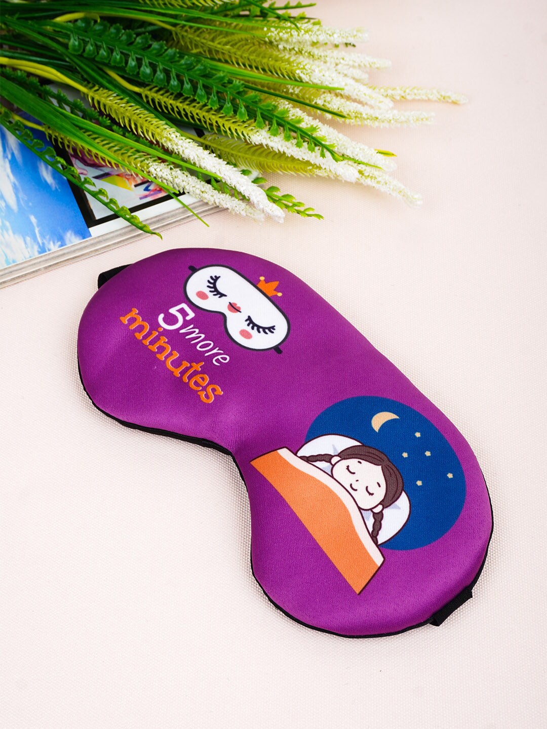 

Crazy Corner Purple Printed Makeup Eye Mask