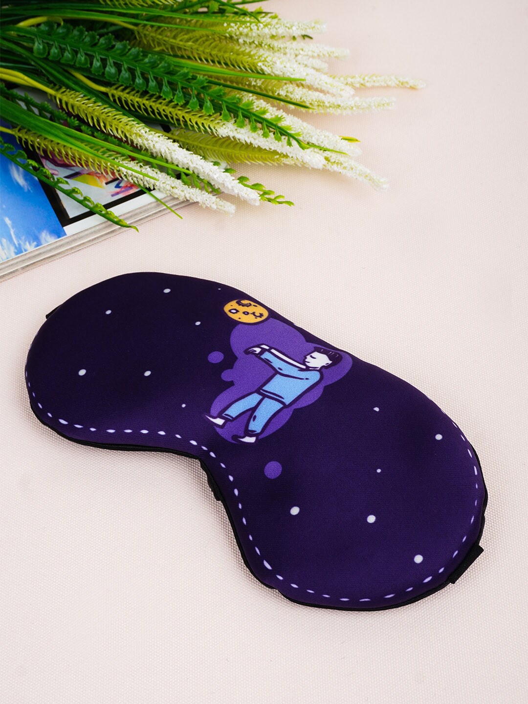 

Crazy Corner Blue Printed Eye Mask