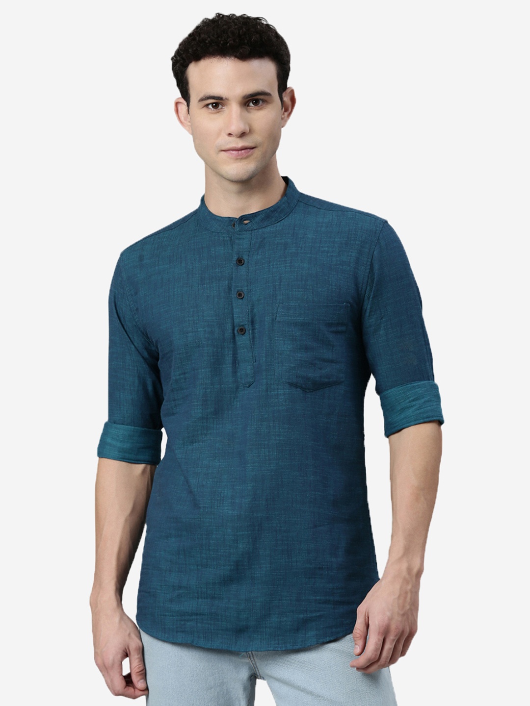 

WHITE HEART Men Green Kurta