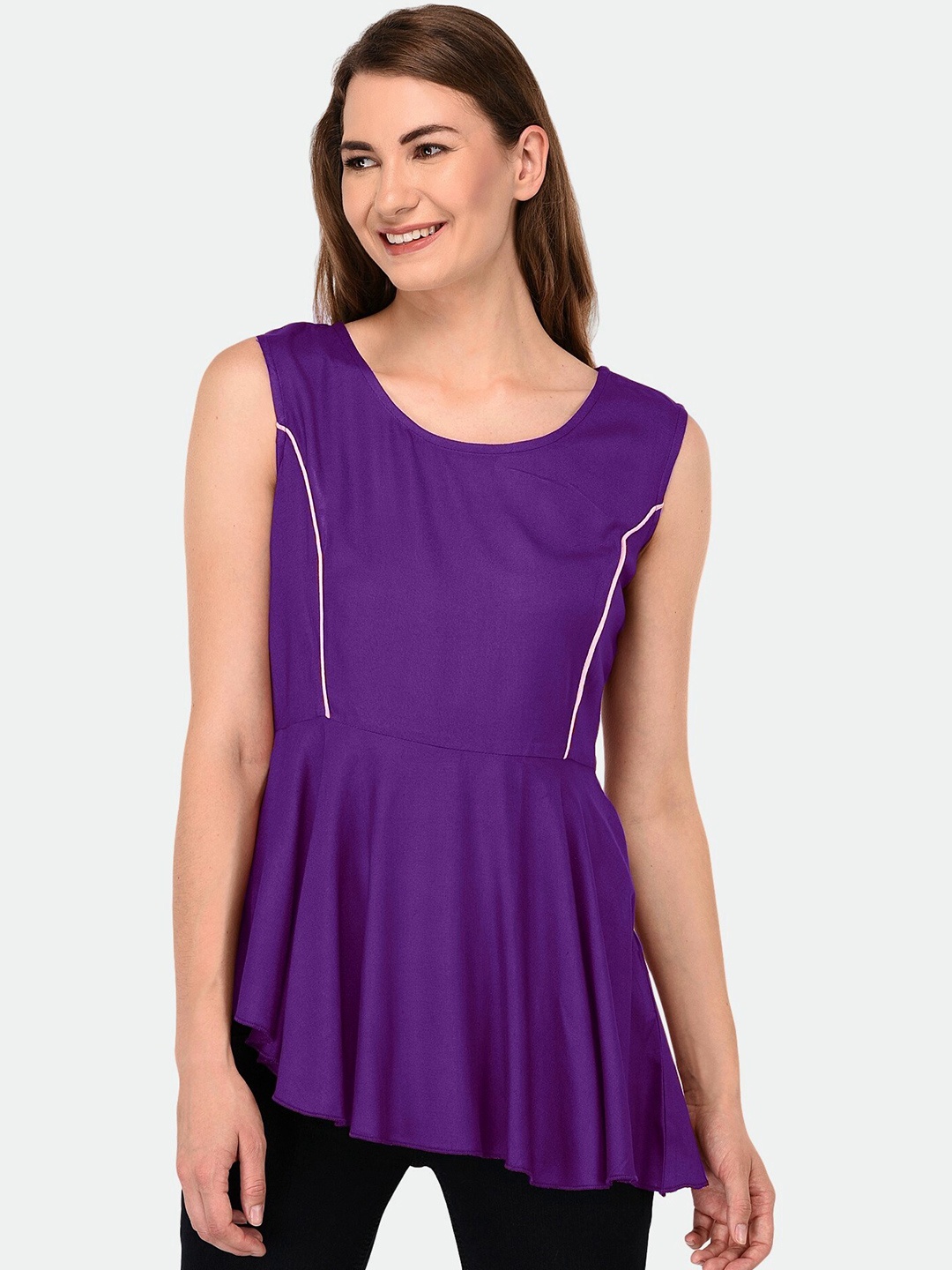 

PATRORNA Women Twisted Top, Purple