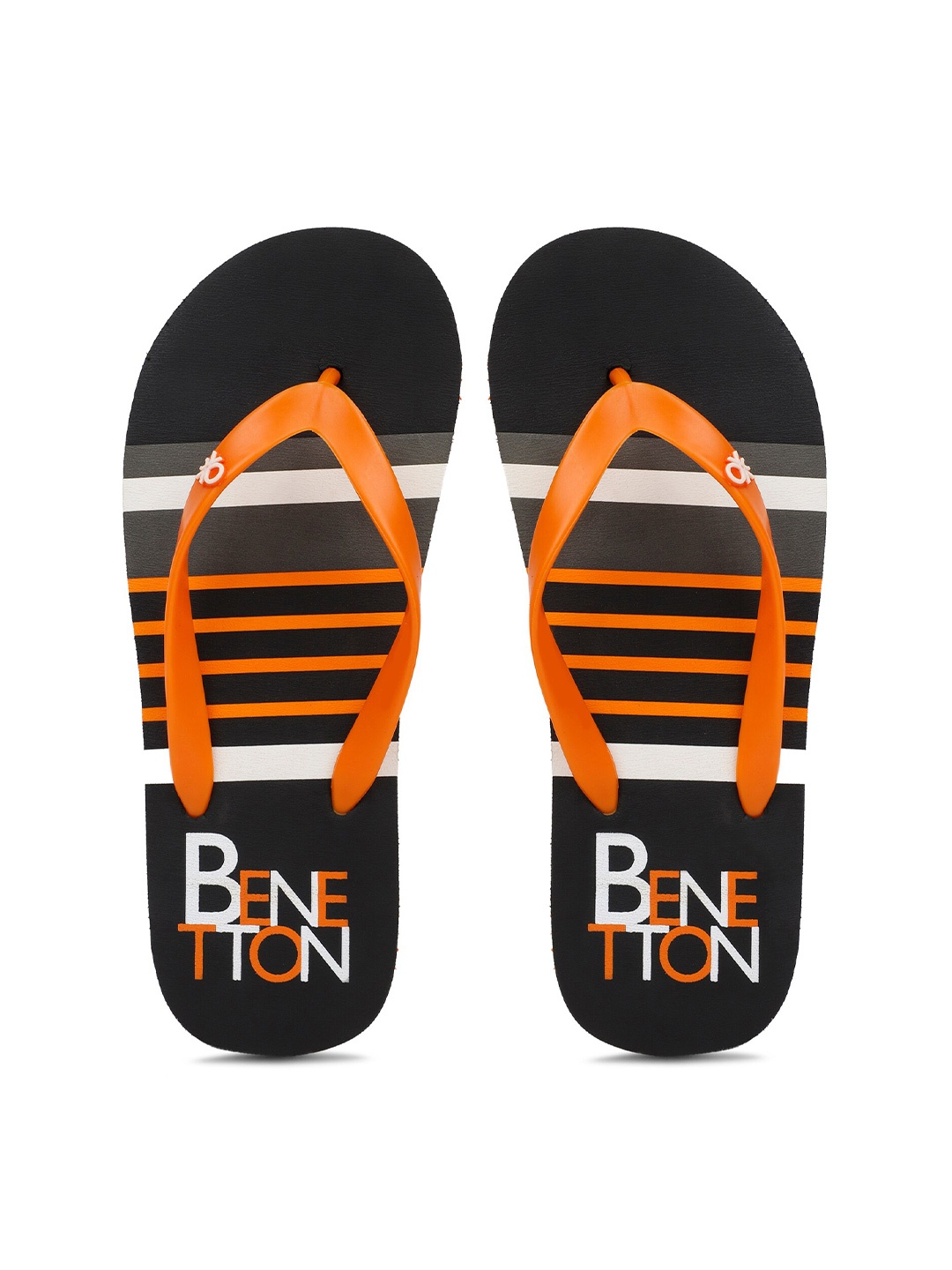 

United Colors of Benetton Men Printed Rubber Thong Flip-Flops, Black