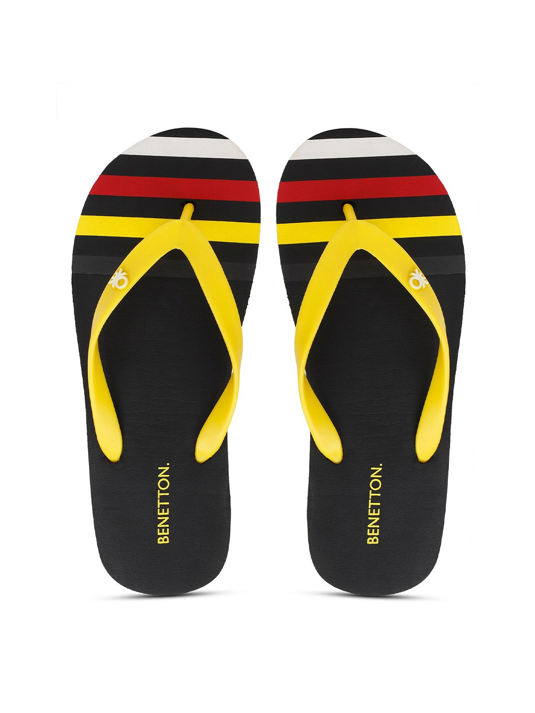

United Colors of Benetton Men Printed Rubber Thong Flip-Flops, Yellow
