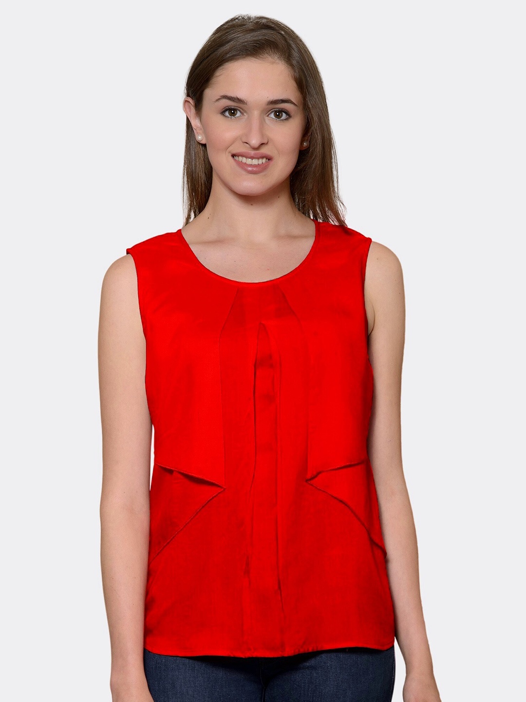 

PATRORNA Red Layered Top