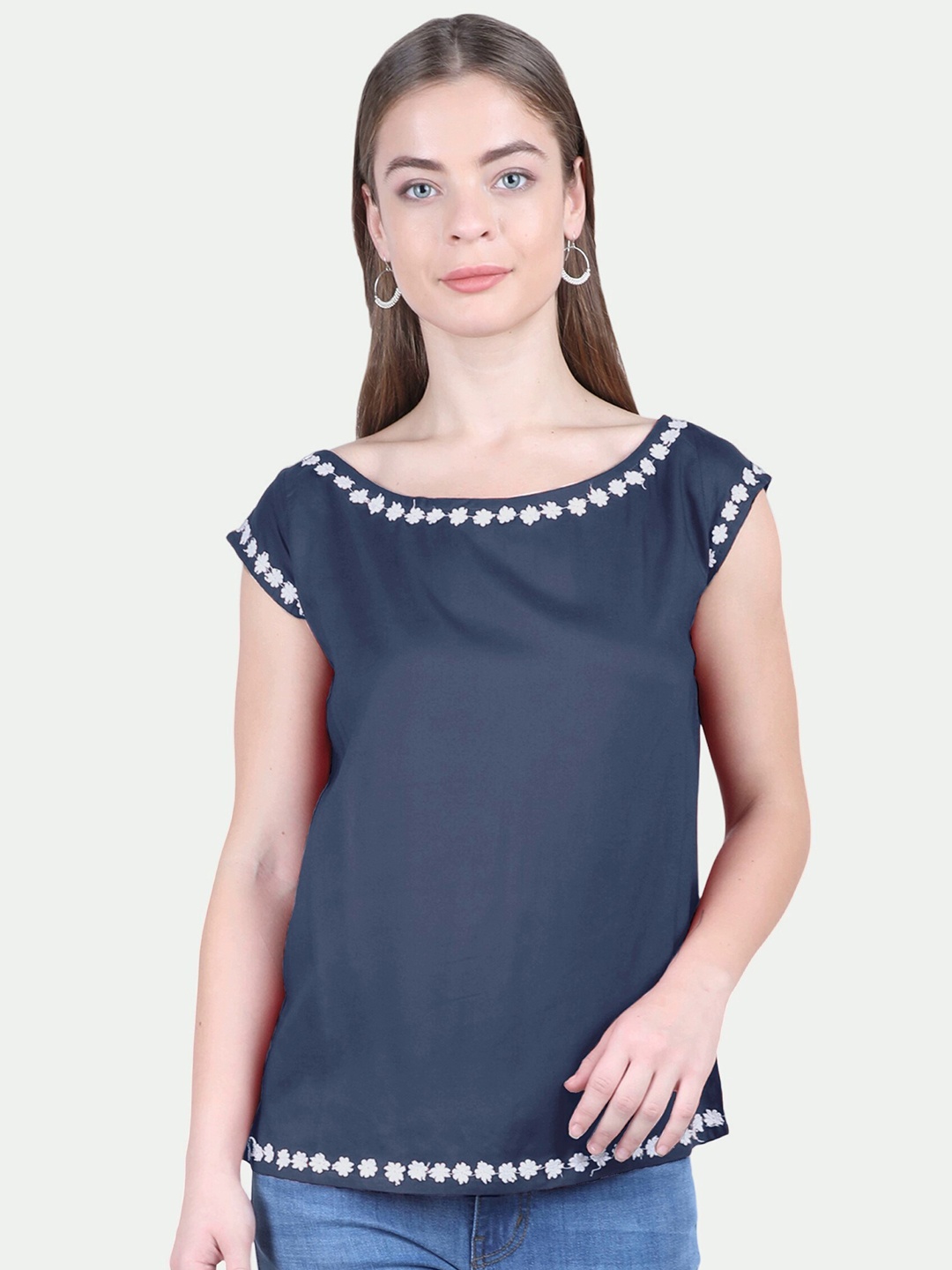 

PATRORNA Women Extended Sleeves Top, Grey