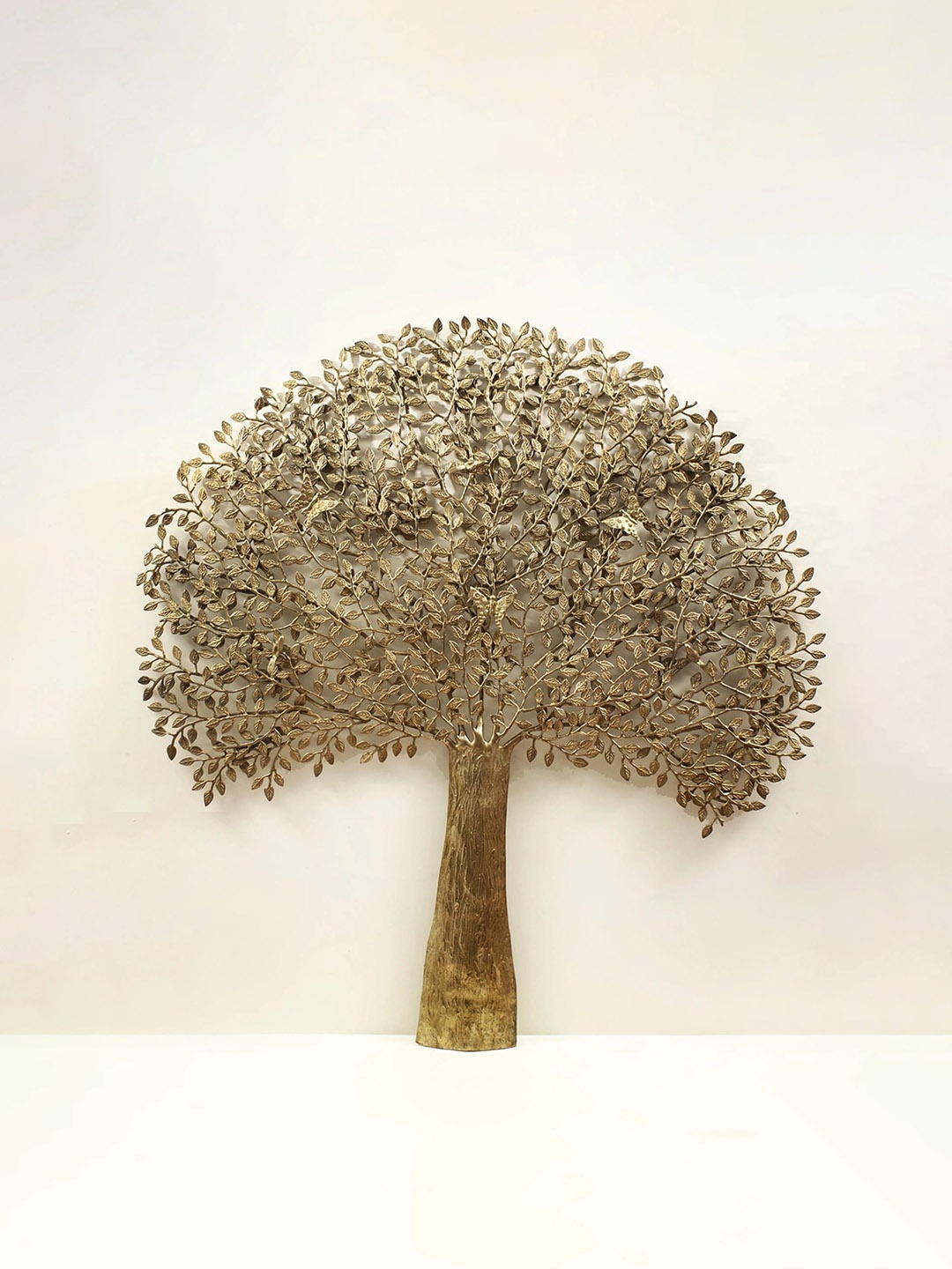 

Exotic India Gold-Toned Tree of Life Brass Wall Decor