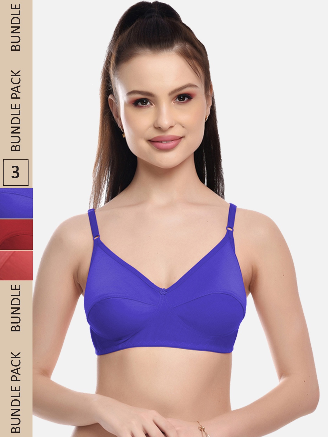 

FIMS Pack of 3 Blue & Pink Bra