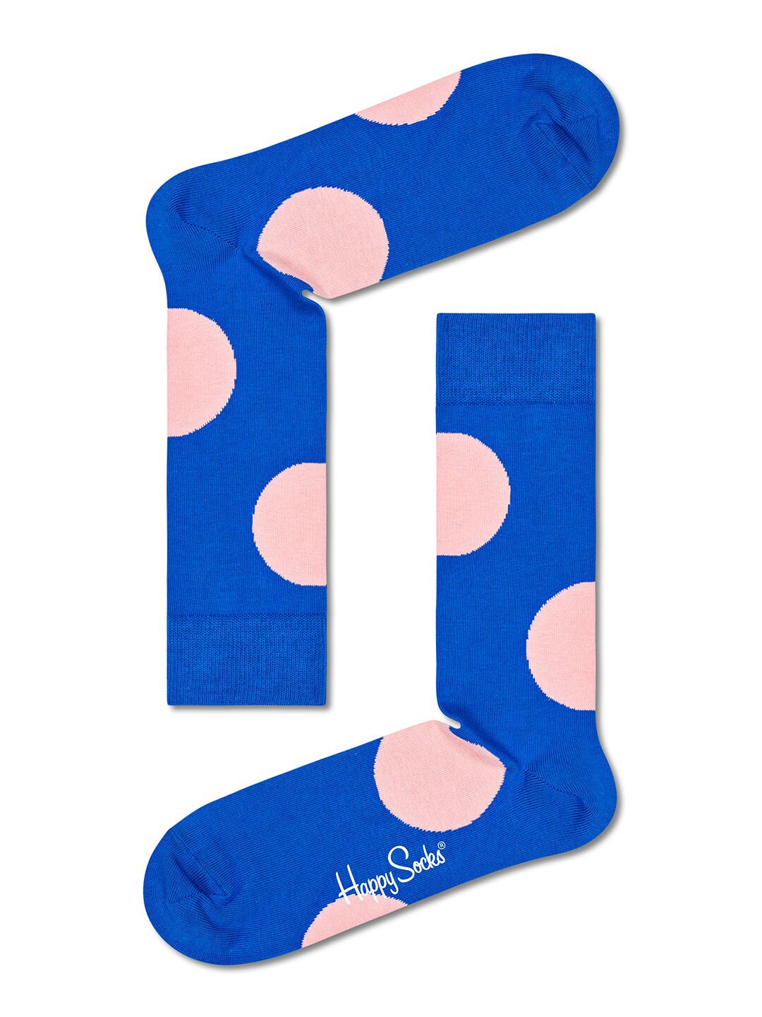 

Happy Socks Blue & Pink Patterned Cotton Calf Length Socks