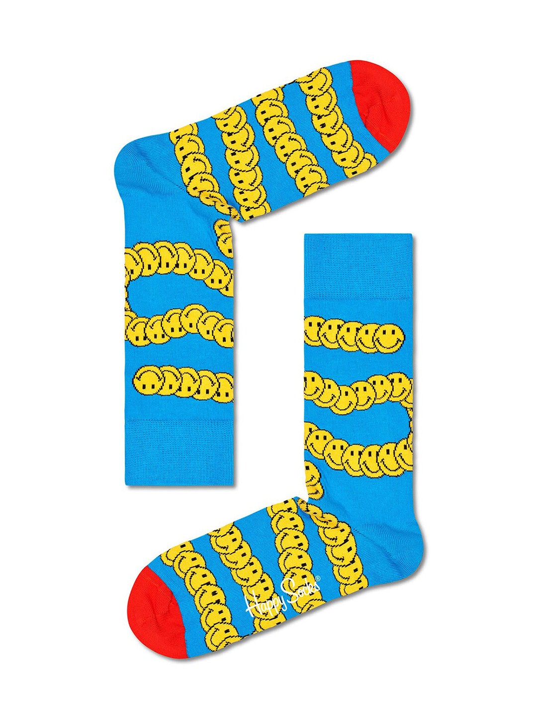 

Happy Socks Unisex Blue & Yellow Patterned Cotton Calf Length Socks