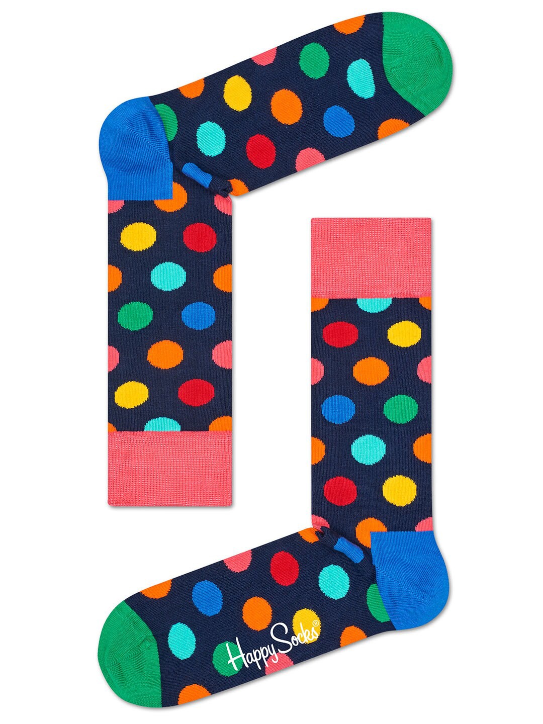 

Happy Socks Unisex Black Cotton Calf Length Socks