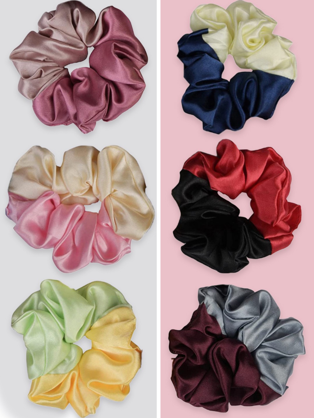 

OOMPH Women Set of 6 Ponytail Holders, Brown