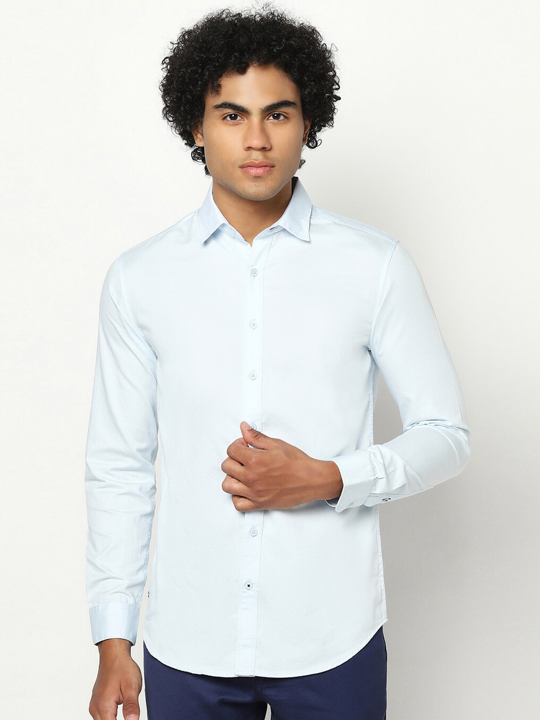 

Blue Buddha Men Regular Fit Solid Cotton Casual Shirt